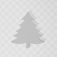 Natal árvore silhueta 3d print model - Mito3D