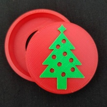 christmas tree snap badge fashion ornament xmas gingerbread man snowflake snow kids toy toys magnet magnets fun cool party favor cute gift stocking stuffer holiday holidays school spirit team cheer promotion advertising swag abbymath button brooch small print girl girls boy boys birthday 3d print model - Mito3D