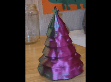 Natale albero filatore giocattolo arredamento natale x mas facilità pip supporti Stampa posto decorazione tavolo centrotavola 3d print model - Mito3D