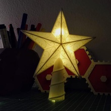 Weihnachtsbaum Sterne Kunst Baum topper led Weihnachten christmas star Stern Licht leuchtend glow Dekoration deco 3d print model - Mito3D