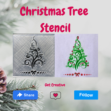 christmas tree stencil 3d print model - Mito3D