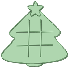 christmas tree ta-te-ti cookie cutter tool 3d print model - Mito3D