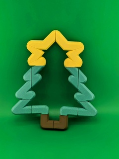 Navidad árbol retorcido agitarse rompecabezas 3d print model - Mito3D