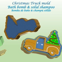 Noël camion moule baignoire bombe solide shampooing moules presse 3d print model - Mito3D