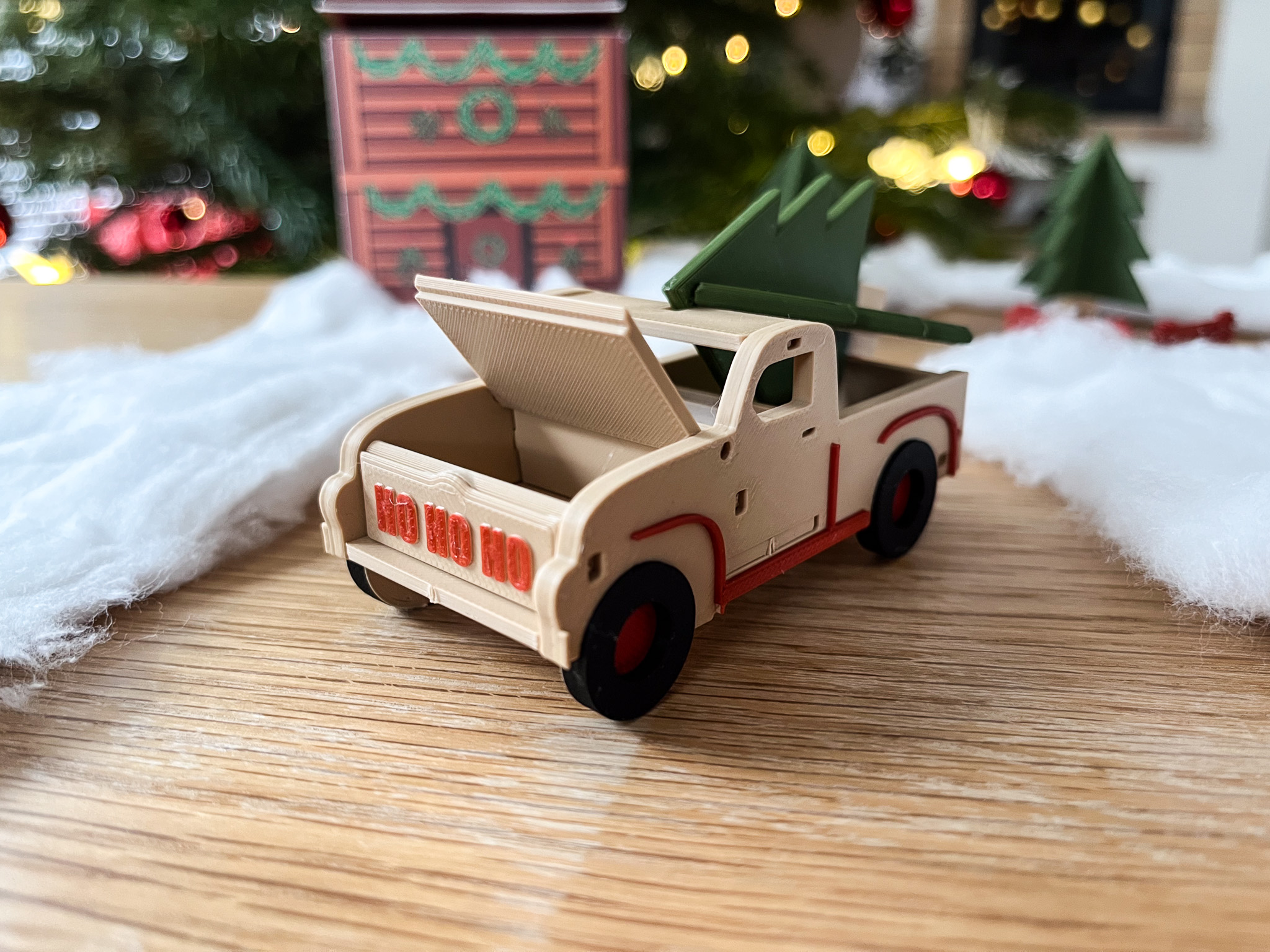 christmas truck tree - kit card game toys car gift sale 3D print model - Mito3D