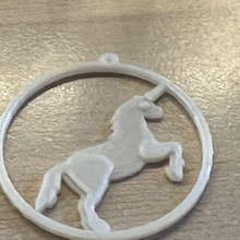 Navidad unicornio collar joyería joya pegar hija Arte 3d print model - Mito3D