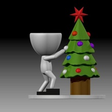 Natal vaso arte robertvase decoração 3d print model - Mito3D