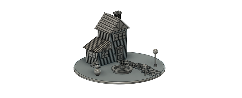christmas village house Architecture parties 3d print model - Mito3D