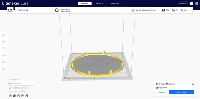 Natal guirlanda Centro patrão construindo 3d print model - Mito3D