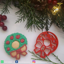 Noel çelenk kurabiye kalıbı ev adventskranz coronanavidad xmas weihnachten navidad pişirme cortante galleta biscuit fondan çerez kesici mutfak eşyaları aracı fırında cookiecutter 3d print model - Mito3D