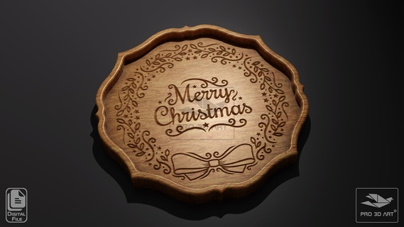 Navidad guirnalda bandeja cnc archivos madera svg dxf eps ai pdf hogar casa expediente plato árbol pelota calcetín haz paquete 3d print model - Mito3D