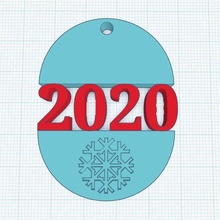 albero Natale decorazione 2020 ender corona covid libero divertimento appendere porta finestra inverno 3d print model - Mito3D