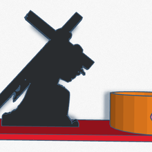 christ cross candle 3d print model - Mito3D