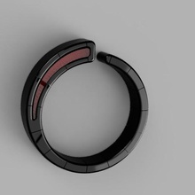 cromo negro anillo de rubí incrustado la moda anycubic3d 3d print model - Mito3D