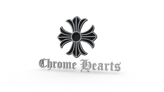 chrome cœurs logo chrome cœurs boutique marque boutique boutique emblème logo style symbole luxe mode accessoires élégant tendance 3d print model - Mito3D
