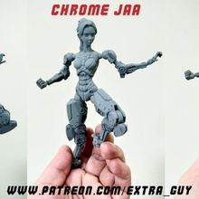 chrome jaa 3d print 100mm art 3dprint stl resin hobby sculpt figures mech robot 3d print model - Mito3D