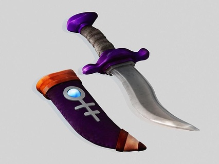 chrono cross - kid's dagger scabbard costume 3d print model - Mito3D