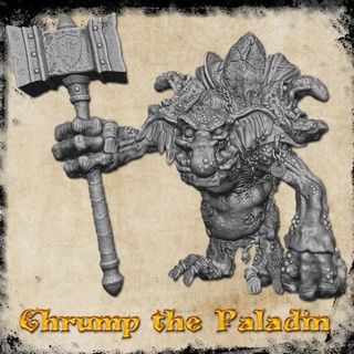 chrump paladin deluded troll goblin stone totem monster giant brute dire king 3d print model - Mito3D