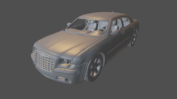 Chrysler 300 sedán 2022 2021 2023 2020 juguete realista 3d impresión modelo coche vehiculo vehículo 3d print model - Mito3D
