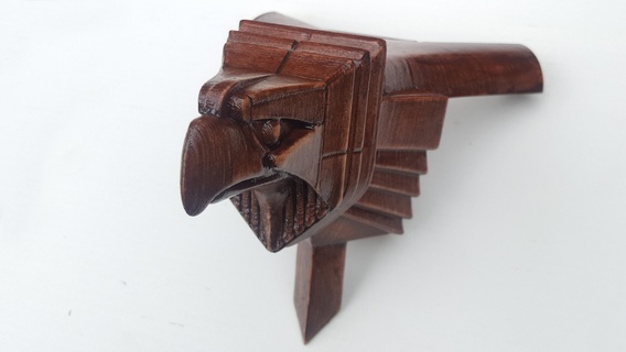 chrysler building gargoyle wood eagle spiderman new york pla 3d print model - Mito3D