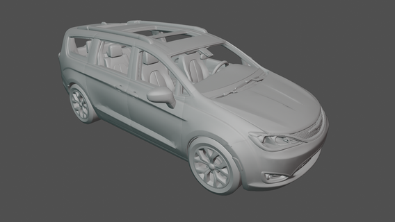 chrysler pacifica 2017 SUV 2016 2018 2019 veículo carro 3d impressão imprimível modelo 3d print model - Mito3D