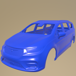 chrysler pacifica 2021 imprimível carro corpo fenda 1 10 separado partes escalextrico Tamiya rc miniz rastejante Kyosho axial traxxas micro 24 3d print model - Mito3D