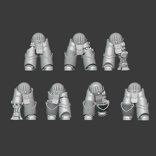 chubbafragger ultra-heavy armor bionic legs Game truescale tabletop space soldiers wargaming 3d print model - Mito3D