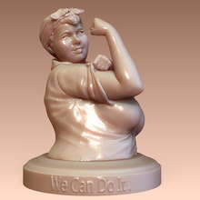 mollig Frau Jahrgang retro iiww BBW fettig Zahl Skulptur Mädchen Fett Aufstecken Stift up 3d print model - Mito3D