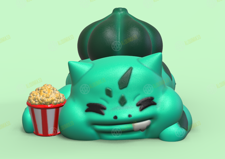 Tombul Bulbasaur oyun pokemon mutlu Şirin Toplamak hediye eğitimci 3d print model - Mito3D