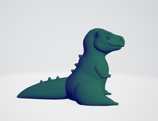 tombul dinosaur t rex sanat dino heykel chibi trex rex tyrannosaurus jurassic 3d print model - Mito3D