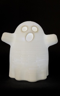 paffuto fantasma batteria tè luce Halloween bobbiebotbooks 3d print model - Mito3D