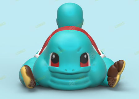 chubby squirtle Game pokemon happy cute collection gift trainer 3d print model - Mito3D