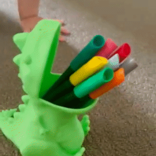 Tombul t rex dino kalem Kulp destek kolay Yazdır Trex Dinozor tencere Şirin desteksiz ev dekor çocuk hediye okul dolma organizatör ekici Bedava Patreon 3d print model - Mito3D