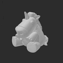 chubby unicorn toy animation serie miniature model art draw animal juguete design caballo horse 3d print model - Mito3D