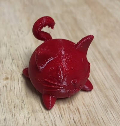 cavedani schiacciare gatto arte carina morbidosi tpu fatica palla 3d print model - Mito3D