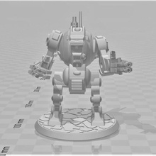 chuck furibundus patrón de estilo dreadnought - 28mm robot sci-fi juego juegos espacio el rastas 3d print model - Mito3D