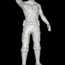 mandril Morris Jujitsu extremo guerreiros Norris paródia marcial artes karatê brinquedo açao figura retro 3d print model - Mito3D