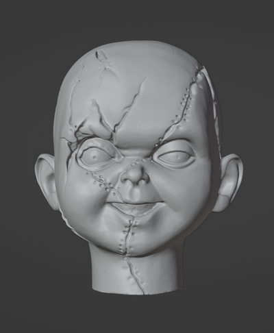 chucky head goodguy toy art video game play 3d print model - Mito3D