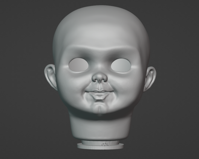chucky cabeza remasterizado muñeca juego niños 3d print model - Mito3D