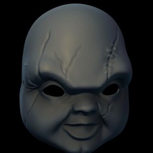 chucky máscara de childs play.varios.de halloween.horror.cosplay 3d print model - Mito3D