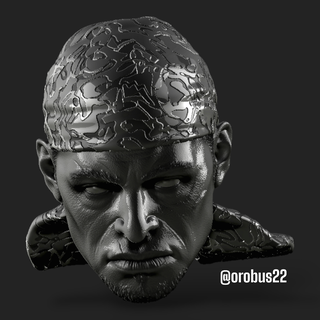 chumap soldado orobús cabeza esculpir Figura acción figura estilo 3a Arte juguete arte orobus22 3d print model - Mito3D