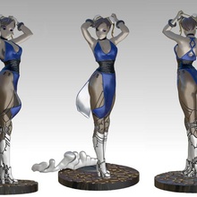 chun li cyborg street fighter game statue model toy actress film doll action women woman character sexy pretty boots streetfighter 3d print model - Mito3D