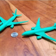 grueso boeing 787 1400 escala juego avión jet comercial pasajero 3d print model - Mito3D