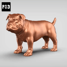 chunky meatball v1 art dog animal toy pet figurines 3d print model - Mito3D
