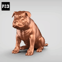 grosso polpetta v2 arte cane animale giocattolo domestico figurine 3d print model - Mito3D