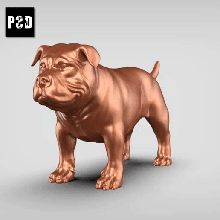 fornido albóndiga v3 Arte perro animal juguete mascota figuritas 3d print model - Mito3D