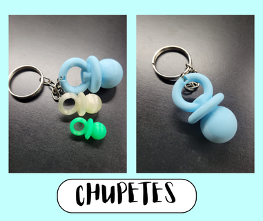 chupete keychain souvenirs pacifier porte-cl 3d print model - Mito3D