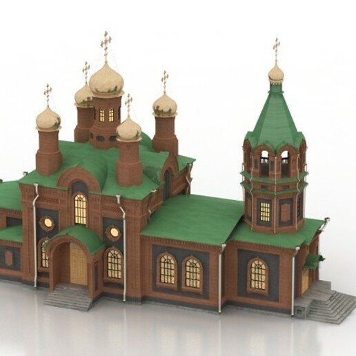 church temple building construction 3D print model - Mito3D