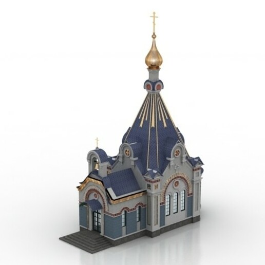 kilise Ortodoks bina inşaat 3D print model - Mito3D