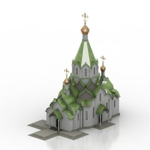 église orthodoxe bâtiment construction 3D print model - Mito3D